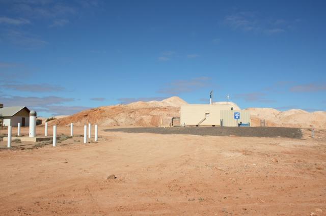 Opal Fields Caravan Park - Andamooka: This now the Caravan parking area,with dump site and playground area