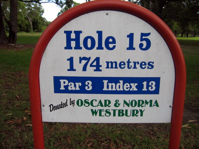 Waratah Golf Course - Argenton: Hole 15 - Par 3, 174 metres