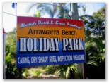 Arrawarra Beach Holiday Park - Arrawarra: Arrawarra Beach Holiday park welcome sign.