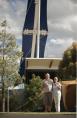 Eureka Stockade Holiday and Caravan Park   - Ballarat: Couple with flag in background