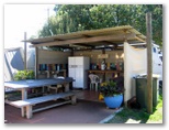 Absolute Oceanfront Tourist Park - Bargara: Camp kitchen and BBQ area