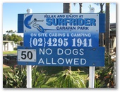 Surfrider Caravan Park - Barrack Point: Welcome sign