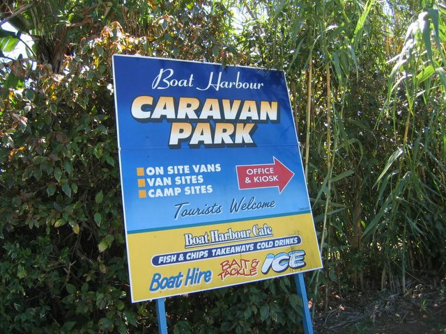 Scarborough Holiday Village - Scarborough Brisbane: Boat Harbour Caravan Park welcome sign