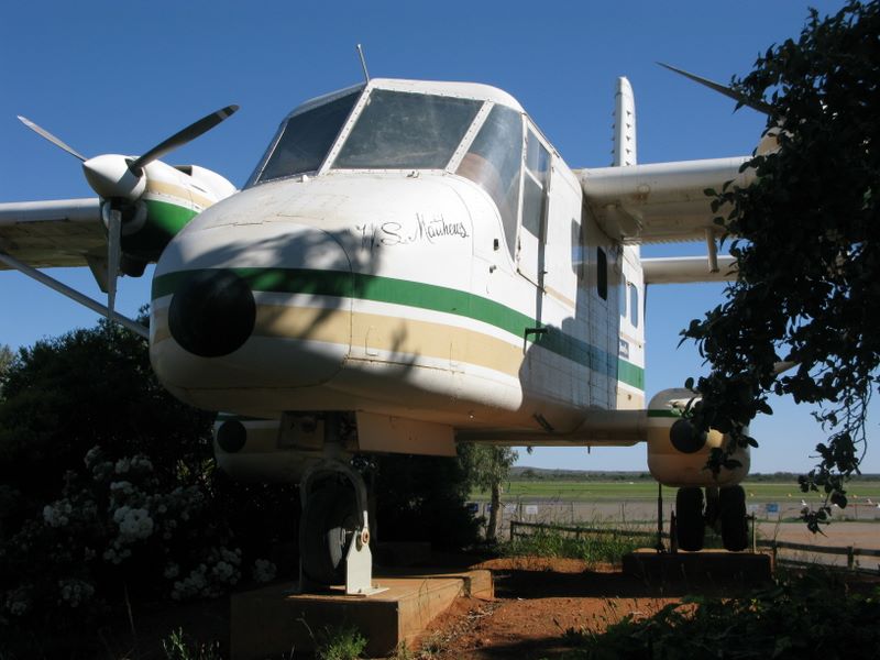 Broken Hill - Broken Hill: Historic Nomad N22C aircraft used by the Royal Flying Doctor Service