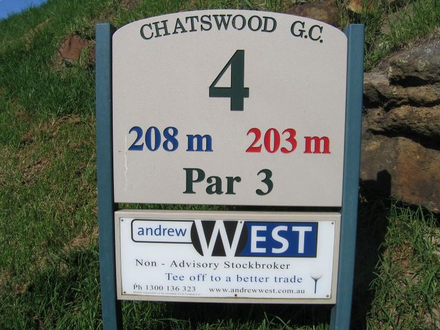 Chatswood Golf Course - Chatswood: Hole 4 - Par 3, 208 meters