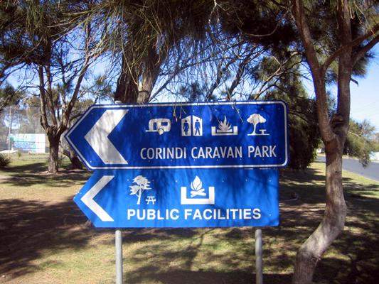 Corindi Beach Holiday Park 2005 - Corindi Beach: Corindi Beach Holiday Park 2005 welcome sign