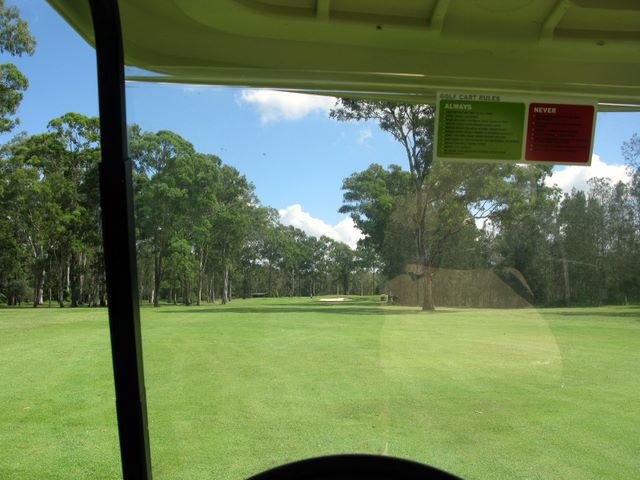 Gainsborough Greens Golf Course - Pimpama: Approach to the green on Hole 5