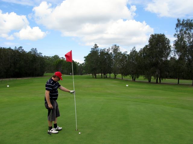 Gainsborough Greens Golf Course - Pimpama: Green on Hole 11 looking back along the fairway.