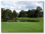Gainsborough Greens Golf Course - Pimpama: Green on Hole 17 looking back along the fairway.