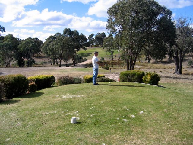 Goolabri Resort Golf Course - Sutton: Fairway view Hole 9 - large water trap to the right