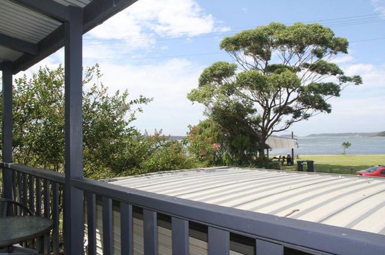 Anglers Rest Riverside Caravan Park - Greenwell Point: Waterviews from the deck of cabin 7