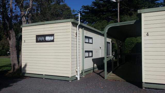 Pinewood Caravan Park - Heywood: Budget cabin accommodation ideal for individuals or family groups.