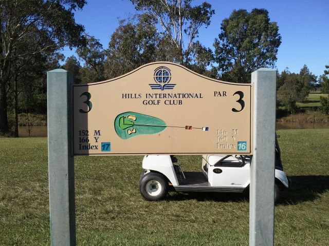 Hills International Golf Club - Jimboomba: Hole 3 Par 3, 152 meters