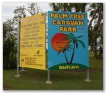 Palm Tree Caravan Park - Ingham Queensland: Palm Tree Caravan Park welcome sign