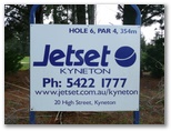 Kyneton Golf Club - Kyneton: Kyneton Golf Club Hole 6 Par 4, 354 metres.  Hole sponsored by Jetset Kyneton.