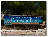 Laura Community Caravan Park - Laura: Welcome sign