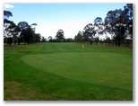Maffra Golf Course Hole By Hole - Maffra: Green on Hole 7 looking back along the fairway.