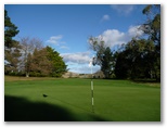 Moss Vale Golf Course - Moss Vale: Green on Hole 7 with rural views in the background