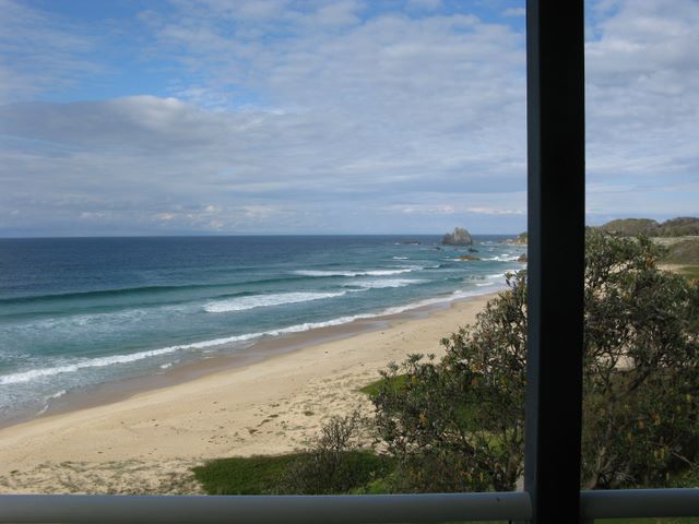 Surfbeach Holiday Park - Narooma: View of the coastline from the cottage verandah