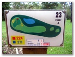 Nelson Bay Golf Course - Nelson Bay: Layout of Hole 23 - Par 4, 271 meters