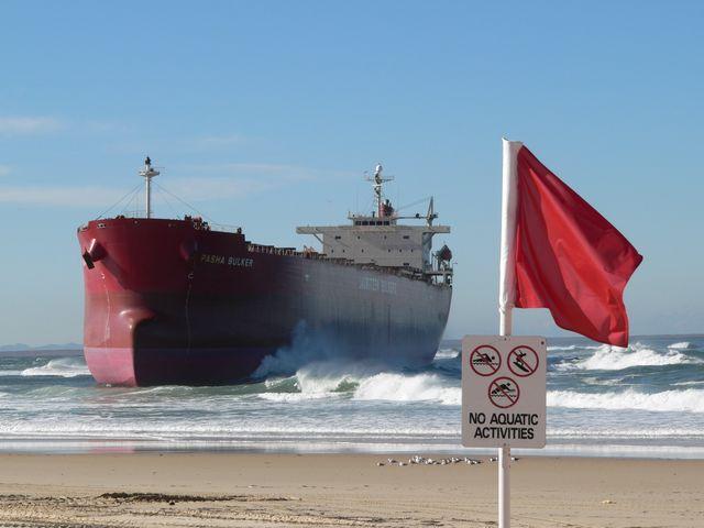 Stockton Beach Tourist Park - Stockton Newcastle: The Pasha Bulka. She was re floated and was towed back to her home. 