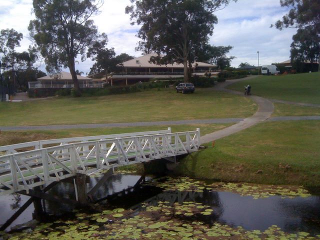 Parkwood International Golf Course - Parkwood, Gold Coast: View of the Clubhouse from the 9th green