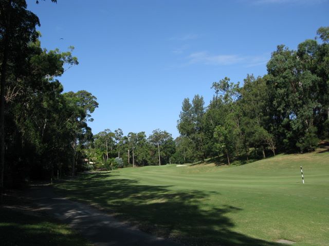 Robina Woods Golf Course - Robina: Approach to the green on Hole 5.