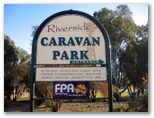 Riverside Caravan Park - Robinvale: Riverside Caravan Park welcome sign