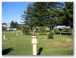 NRMA Sydney Lakeside Holiday Park - Narrabeen: Powered sites for caravans with beautiful Norfolk Island pines