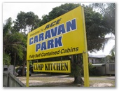Ace Caravan Park - Tin Can Bay: Welcome sign