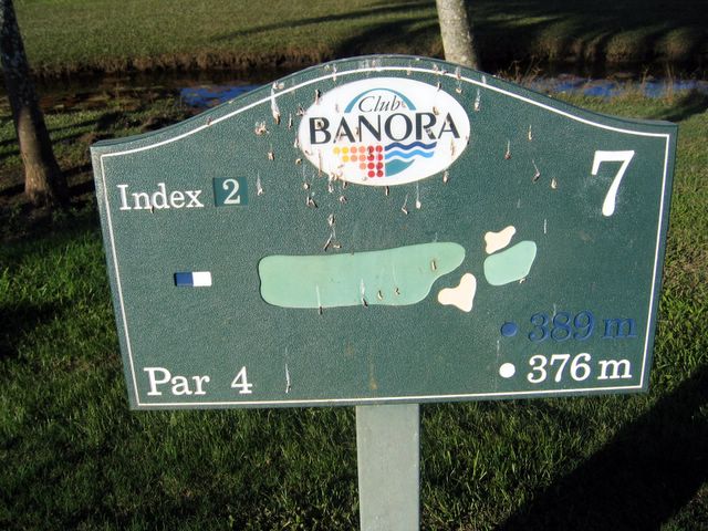 Twin Towns Golf Course - Banora Point: Layout of Hole 7 - Par 4, 376 meters