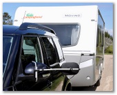 Universal Caravan Towing Mirrors - Barooga: Caravan Mirror showing relationship to caravan.