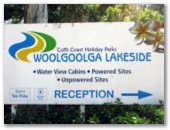 Woolgoolga Lakeside Caravan Park 2011 - Woolgoolga: Woolgoolga Lakeside Caravan Park welcome sign