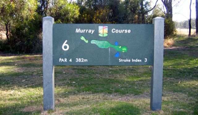 Yarrawonga & Border Golf Club - Mulwala: Yarrawonga & Border Golf Club Hole 6: Par 4, 382 metres