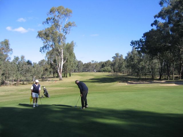 Yarrawonga & Border Golf Club - Mulwala: Green on Hole 6