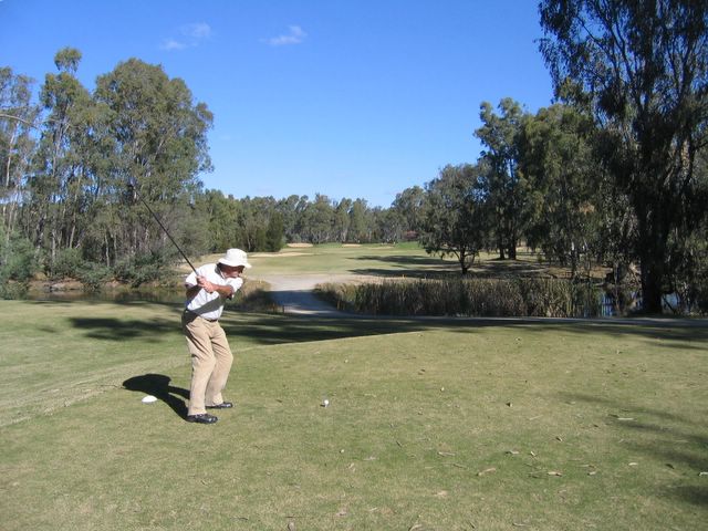 Yarrawonga & Border Golf Club - Mulwala: Fairway view Hole 7