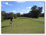 Yarrawonga & Border Golf Club - Mulwala: Fairway view Hole 1
