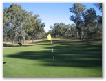 Yarrawonga & Border Golf Club - Mulwala: Green on Hole 12 looking back along the fairway