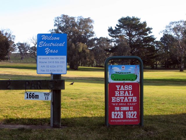 Yass Golf Course - Yass: Hole 2, Par 3 166 meters- Sponsored by Wilson Electrical Yass and Yass Real Estate