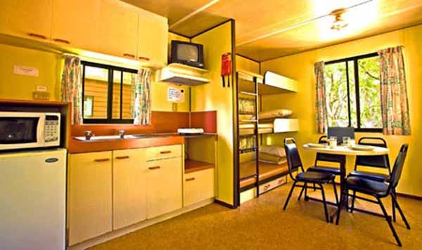 Captain Cook Holiday Village - Seventeen Seventy: Kitchen and Dining Room in Bungalow