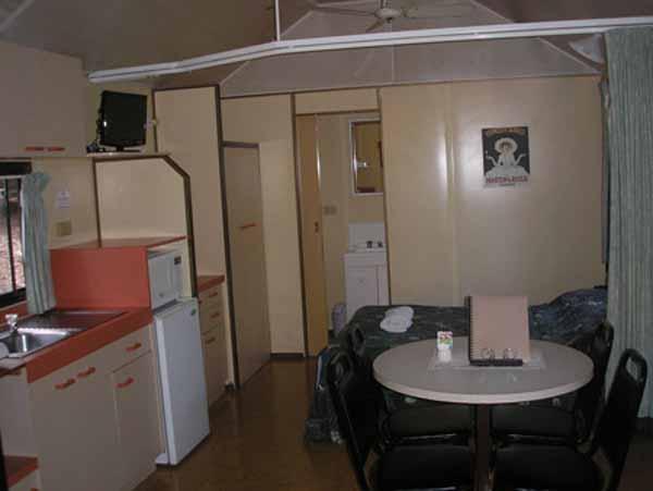 Captain Cook Holiday Village - Seventeen Seventy: Kitchen and Dining Room in Standard Cabin