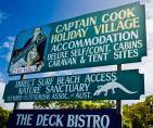 Captain Cook Holiday Village - Seventeen Seventy: Park welcome sign 