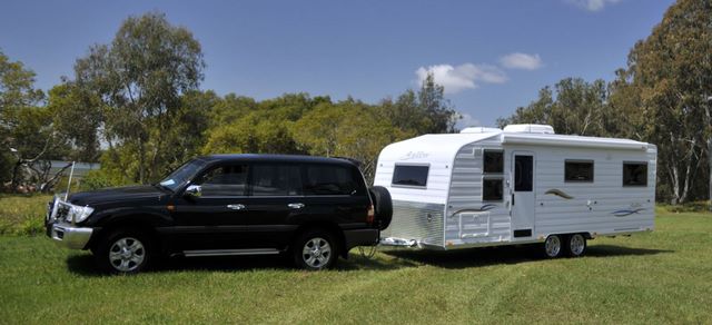 Airflow Caravans - Cabarlah: Airflow Caravans: The front of the Caravan is shaped to allow the air from the tow vehicle to flow directly over the van, reducing drag.
