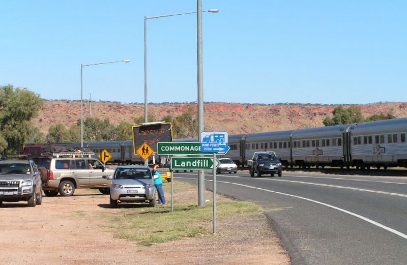 Alice Springs Northern Territory - Alice Springs: The Ghan leaving Alice