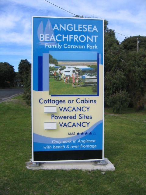 Anglesea Beachfront Family Park - Anglesea: Anglesea Beachfront Family Caravan Park welcome sign
