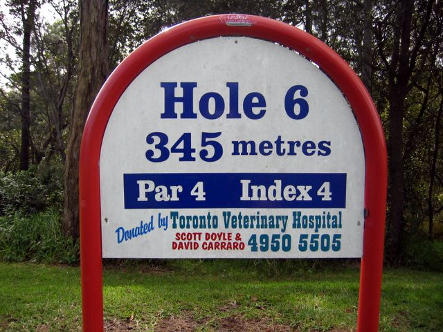 Waratah Golf Course - Argenton: Hole 6 - Par 4, 345 metres