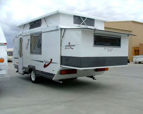 A'van Campers, Caravans, Motorhomes - Penrith: The AÃ¢Â€Â™van slide-out features generous living area while also being light and compact.