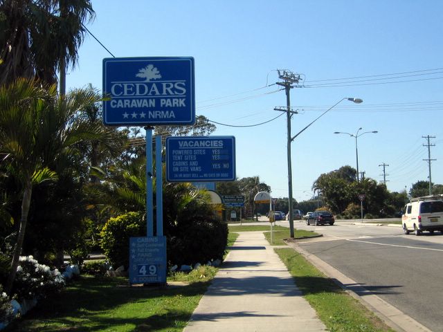 Cedars Caravan Park - Ballina: Welcome sign