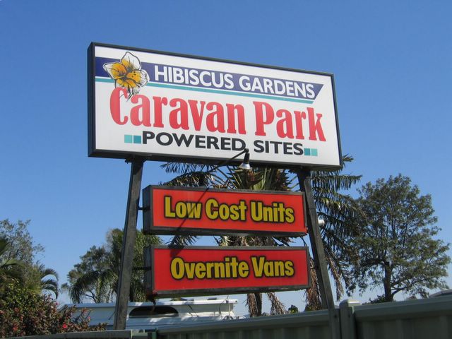 Hibiscus Gardens Caravan Park - Ballina: Welcome sign
