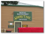 Bathurst Showgrounds Camping Area - Bathurst: The Royal Bathurst Showtime office.  A rug show was being held at the time hence the bright red rug in the foreground.